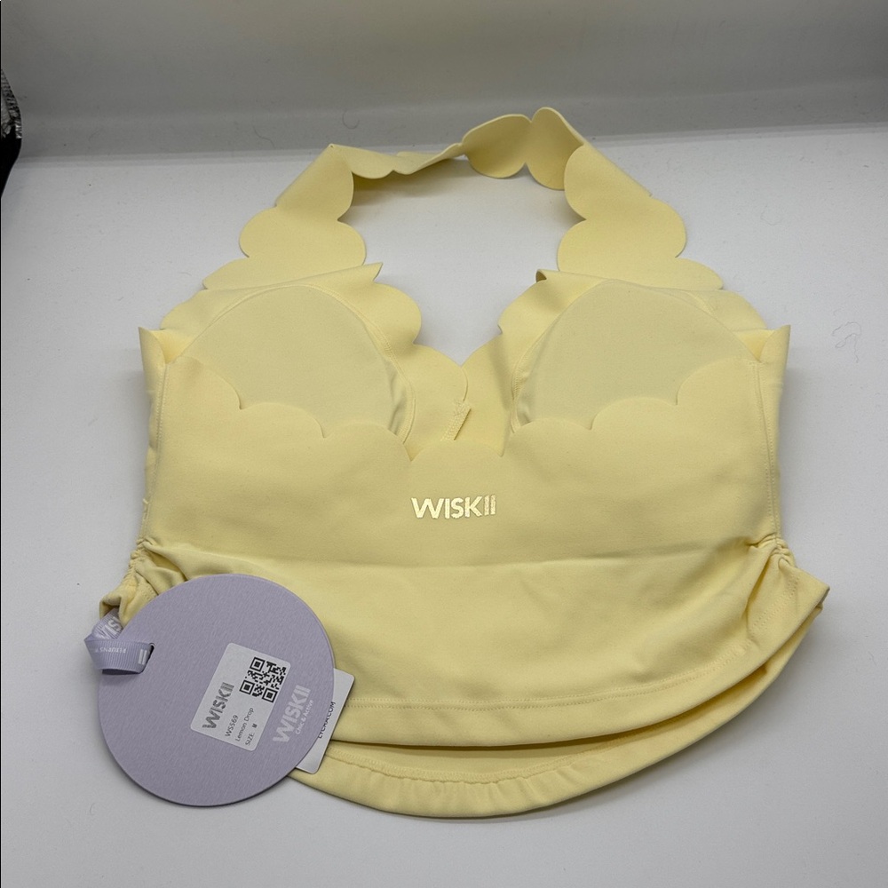 Scallop Halter Tank Top - Yellow - Picture 7 of 7